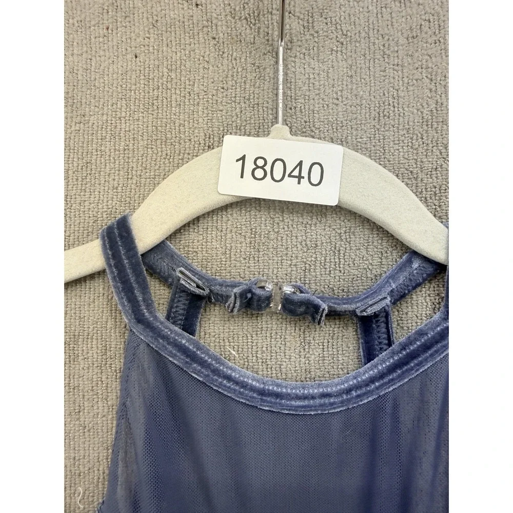 Weissman‎ Ballet Costume Dress Blue Velvet Tulle Lyrical Recital Adult Small SA